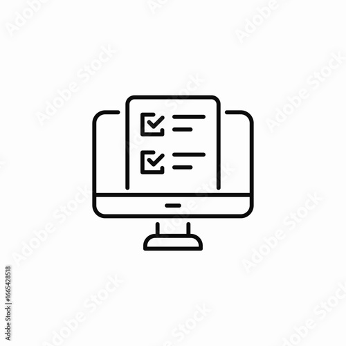 desktop task list icon sign vector