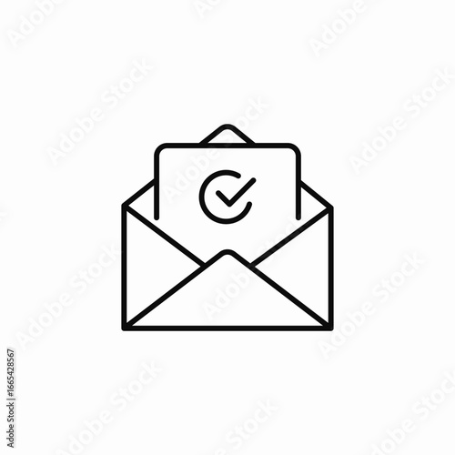 email message verification icon sign vector