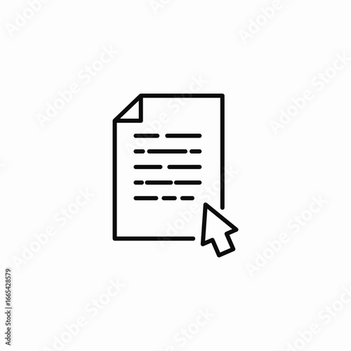 file document scrolling icon sign vector