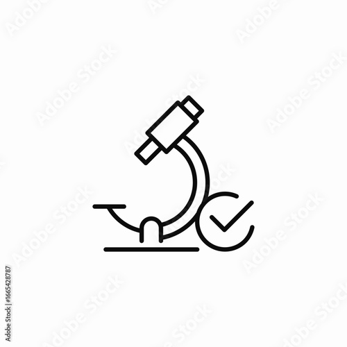microscope search completed icon sign vector