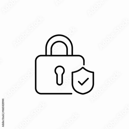 security lock icon sign vector