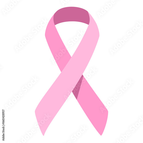 Pink awareness ribbon used for breast cancer fundraising vector