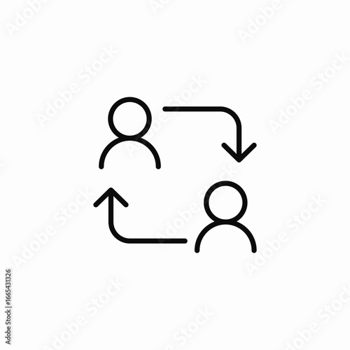 user cycle icon sign vector