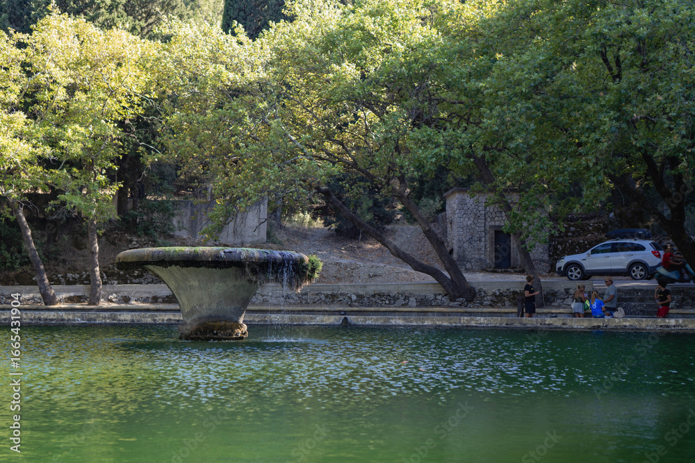 Naklejka premium fountain in the park