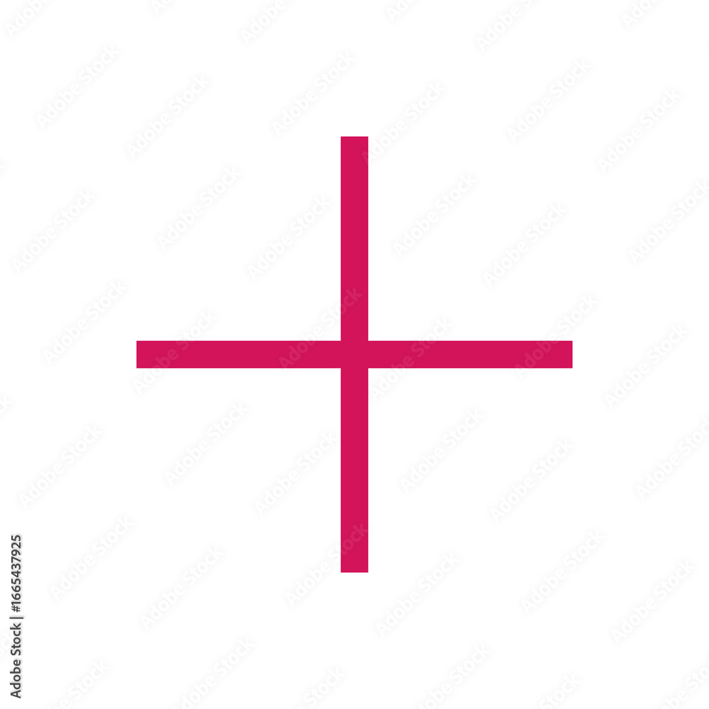 Obraz premium Pink Plus Icon. Pink Cross Icon. Pink Plus Symbol Png.