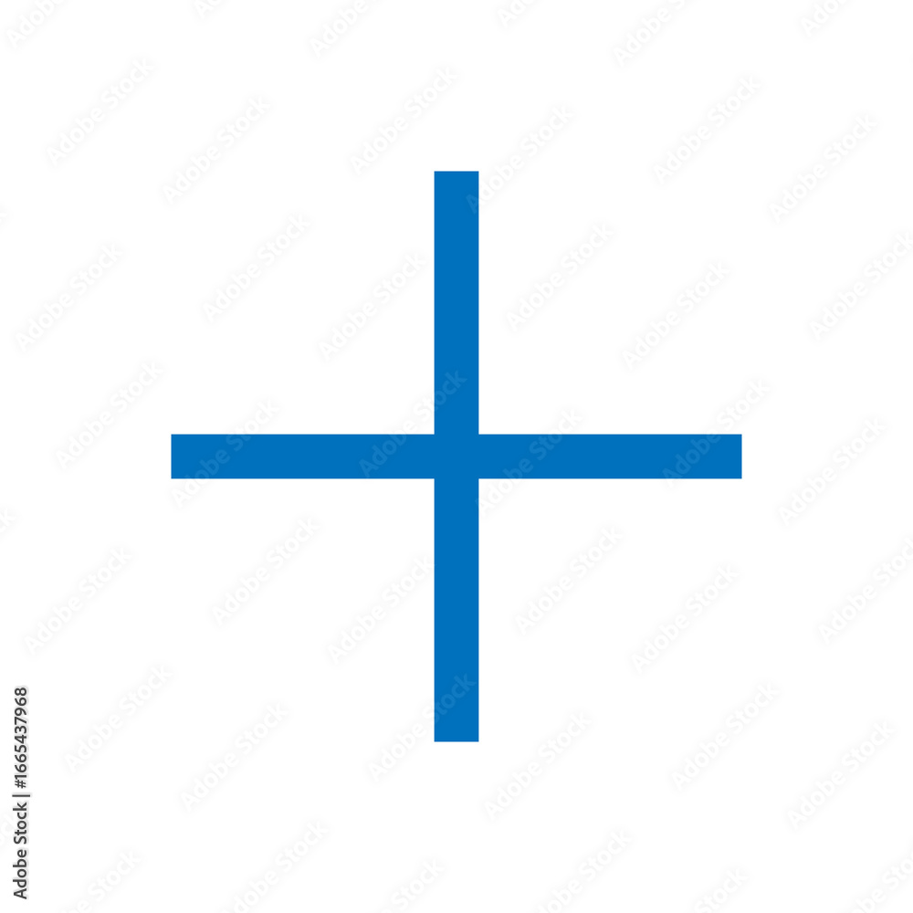 Fototapeta premium Blue plus icon. Blue cross icon. Blue plus symbol png