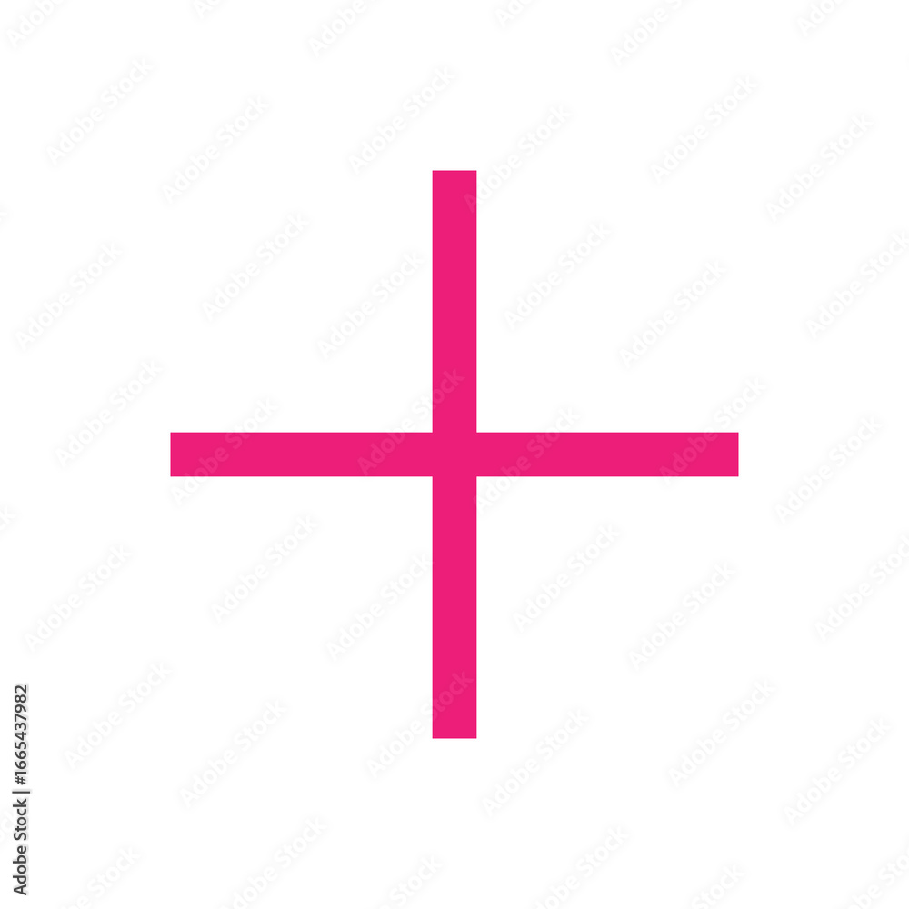 Fototapeta premium Pink Plus Icon. Pink Cross Icon. Pink Plus Symbol Png.