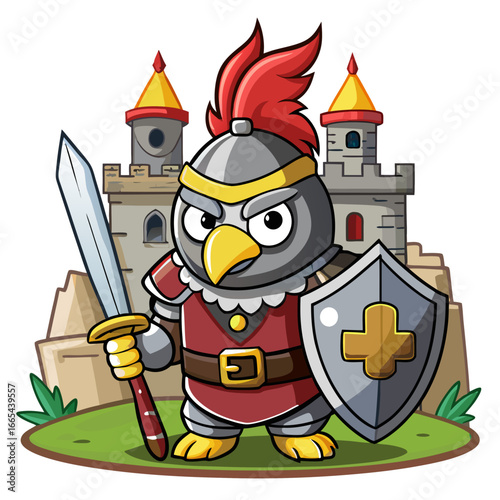 medieval knight with sword