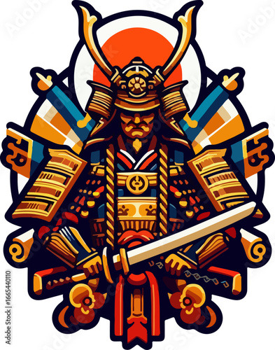 Ancient_Japanese_Samurai_Illustration_–_Vector_Art_of_Elder_Warrior_with_Sword