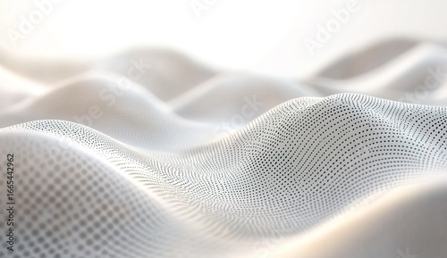 Abstract white background with wavy dots and lines for a modern design vector presentation or business concept, banner template, high-resolution photography, insanely detailed, fine details