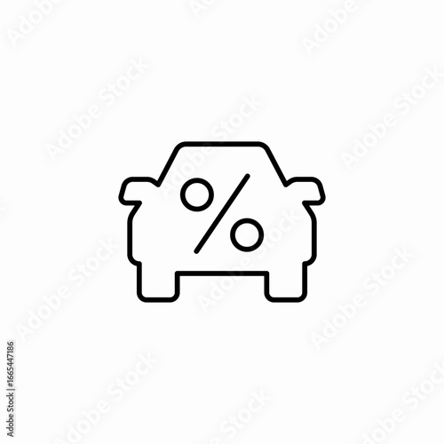 car discount icon sign vector