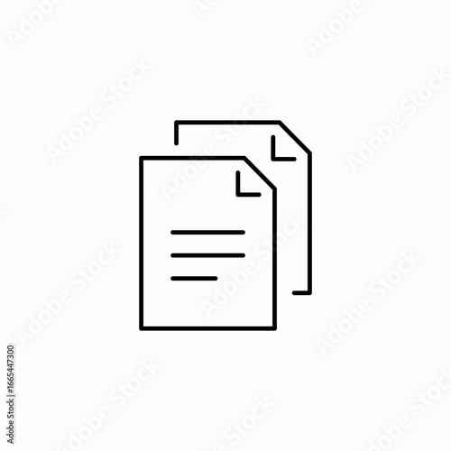 document page pile icon sign vector
