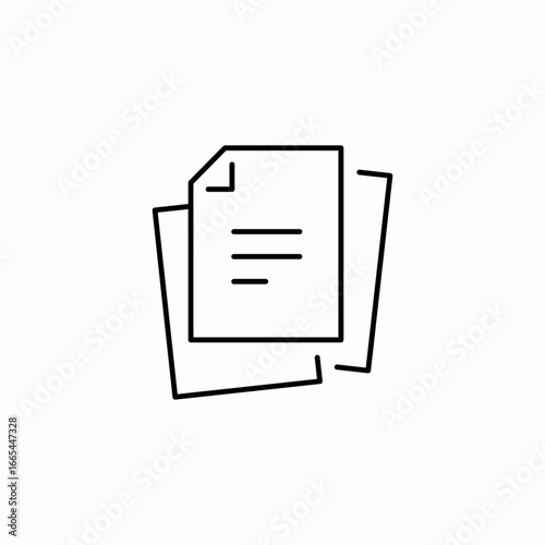 document pile icon sign vector