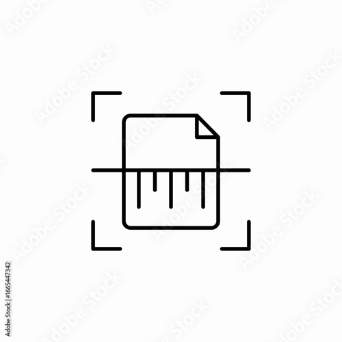 document scan icon sign vector
