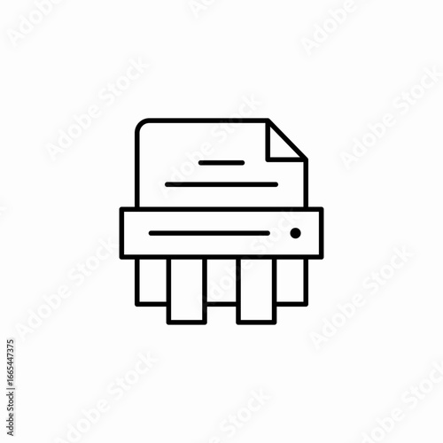 document shredder icon sign vector