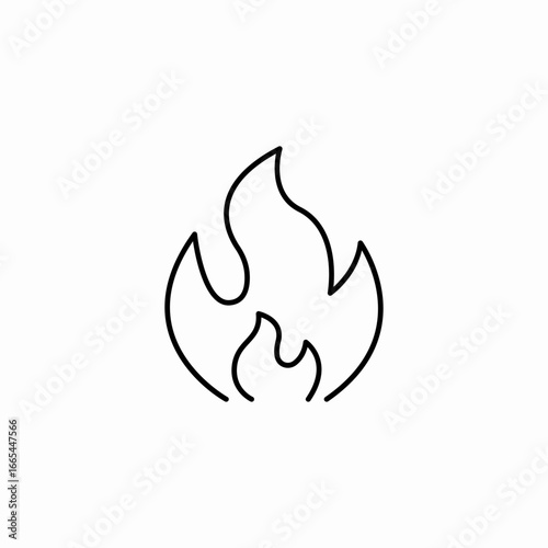large fire icon sign vector