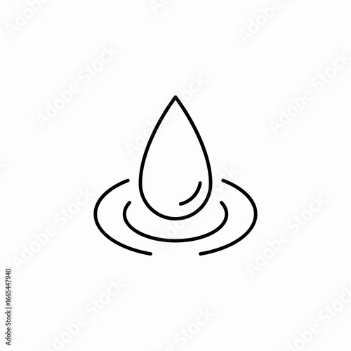 water body drop icon sign vector
