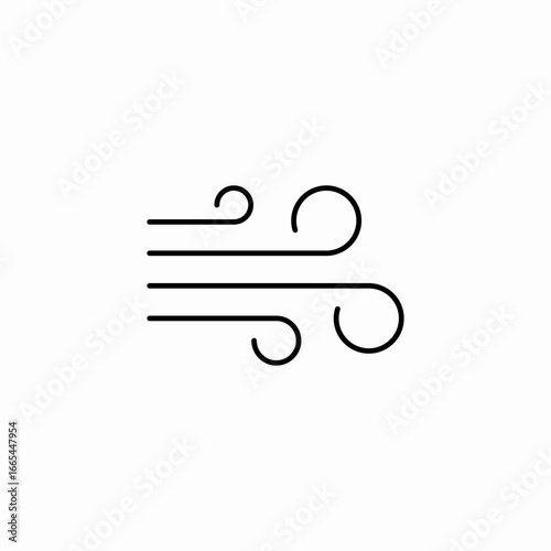 wind blowing icon sign vector