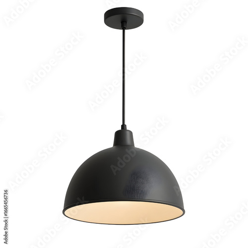 3D illustration of a pendant ceiling lamp isolated on white