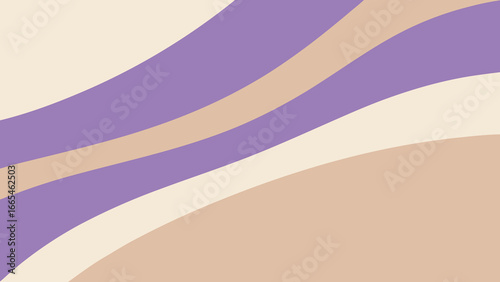 Abstract Wavy Stripes In Pastel Purple Beige And Cream Colors background pattern