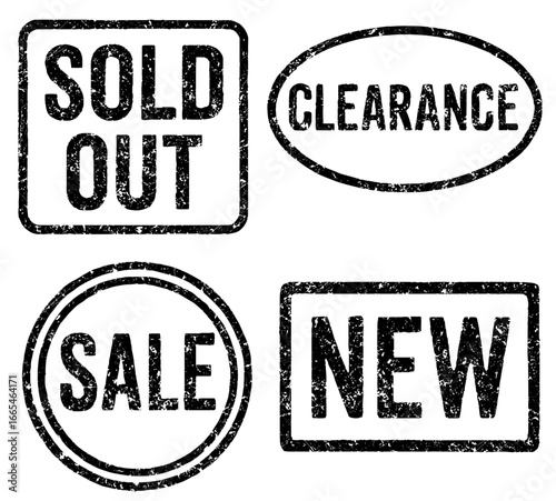 Rubber stamp vector designs for sale indications and promotions