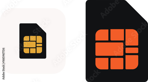 Sim card icon flat useful dark and light theme UI Design  & web design