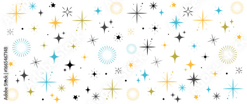 Seamless minimalist geometric pattern designs vector illustration set with various dot and abstract shapes creating a grainy textured look ideal for modern backgrounds.