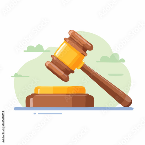 Cartoon Gavel Symbol of Justice