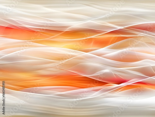 Abstract Orange and White Wave Background Design
