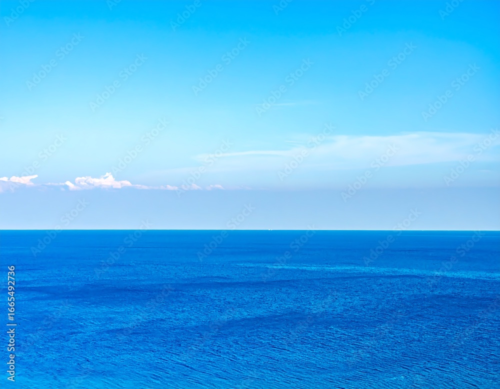 Obraz premium Expansive ocean meets a clear sky