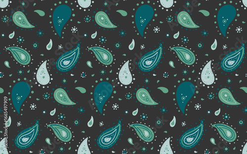Ornamental boteh in seamless pattern national. Textile beauty to petal vector. Native botany and oriental 2025.