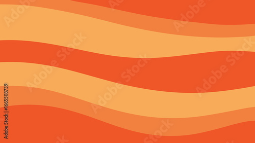 Warm Orange and Peach Wavy Stripes Abstract Background vector illustration