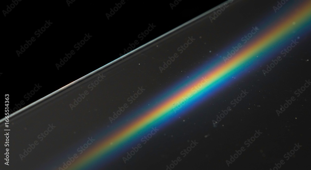 Obraz premium Colorful light spectrum on a dark background