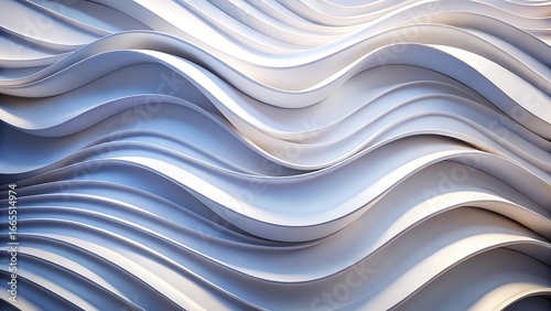 Abstract Wave Pattern with Light and Shadow Creating a Serene Texture