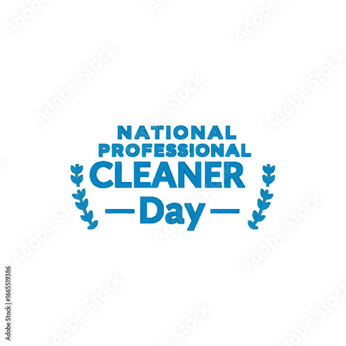 National Cleaner Day Blue Logo Badge