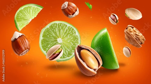 orange floating nuts