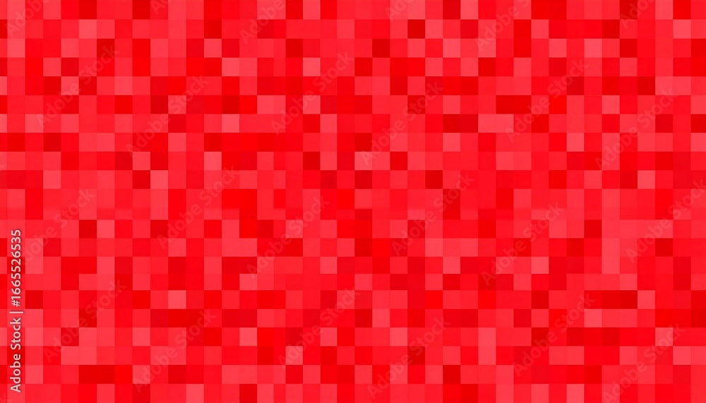 Fototapeta premium Red Pixel Mosaic Background.