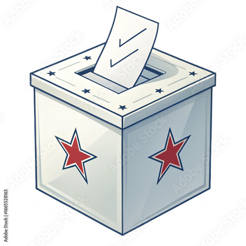 Cast your vote with confidence this election season using this symbolic ballot box featuring stars and stripes.