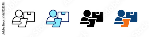 Customs All In One Icon Multi Styles Vector Set