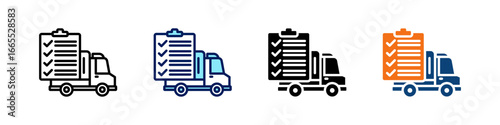 Fleet Management All In One Icon Multi Styles Vector Set