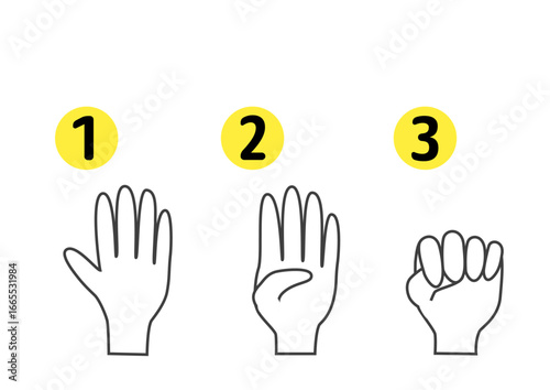 助けを求めるハンドサインのイラスト