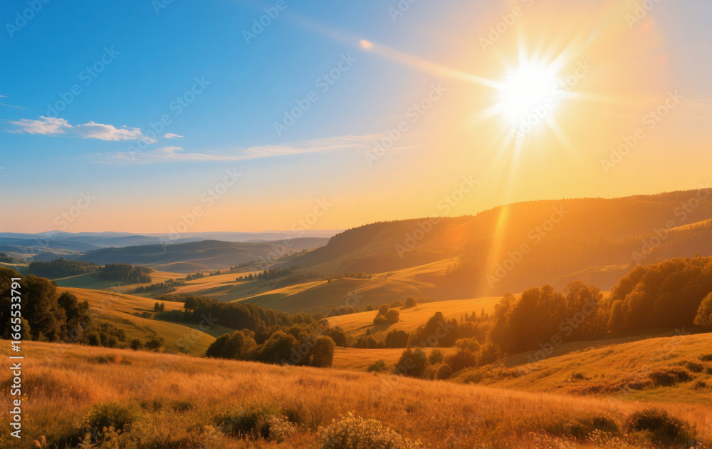 Obraz premium sunrise over the mountains