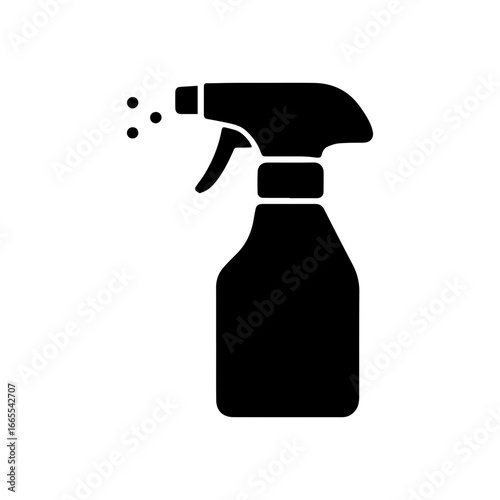 Spray bottle icon with transparent background featuring generic cleaning and household spray design for hygiene and maintenance concept
