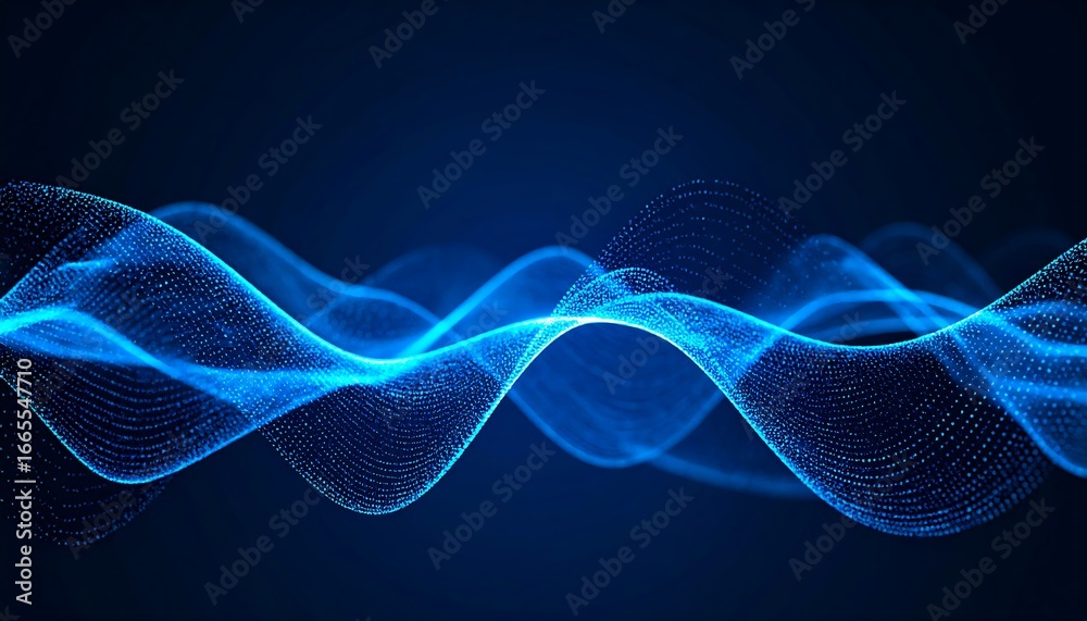 Fototapeta premium Blue Abstract Wave Background. (24)