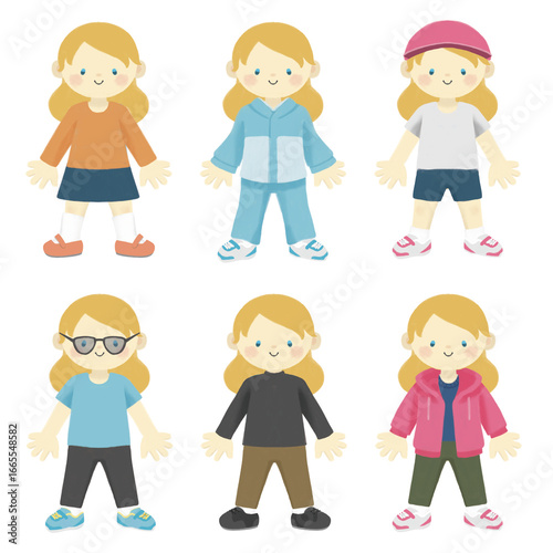 女の子のファッションセット