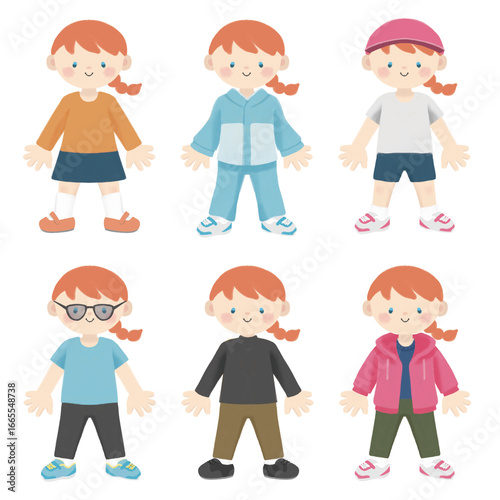 女の子のファッションセット