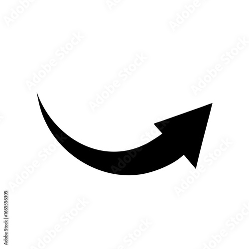 Turn next page arrow vector icon isolated on white background.
