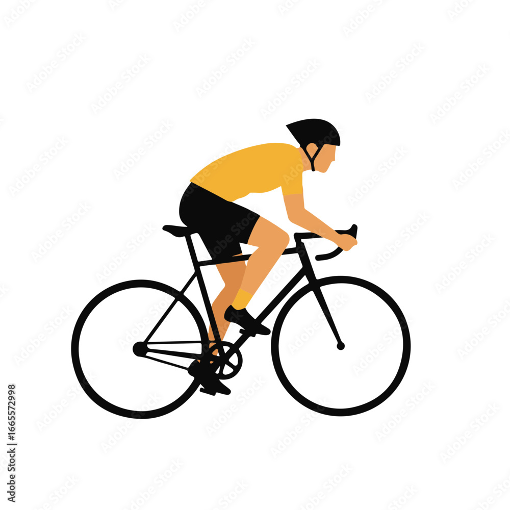 Naklejka premium silhouette of a cyclist