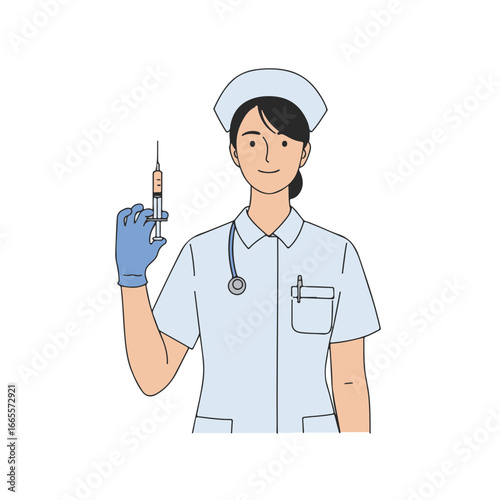 nurse with syringe