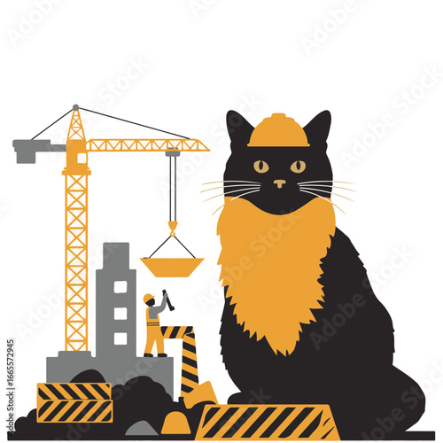 vector illustration of a cat